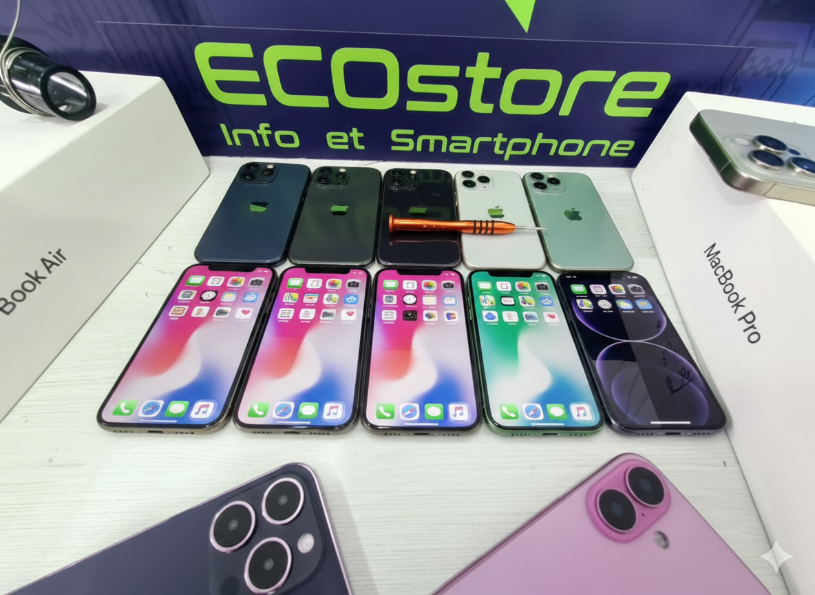 Réparation MacBook et iPhone chez ECOstore Info et Smartphone à La Chaux-de-Fonds - remplacement batterie et écran